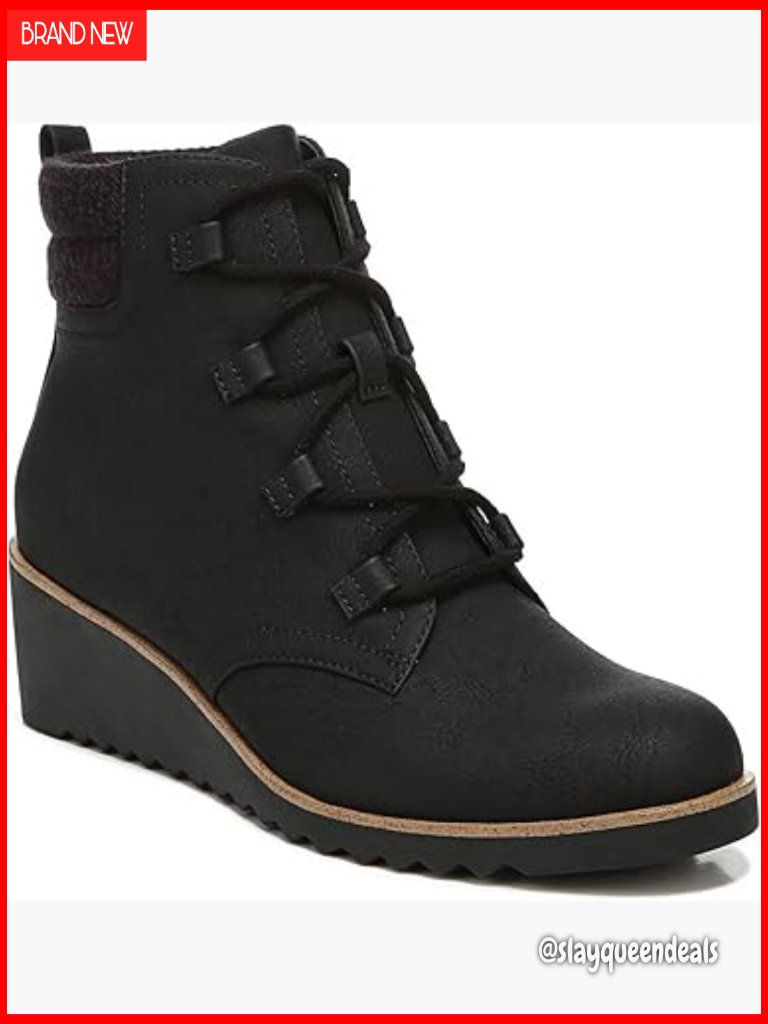 Women's Ankle Boots With 2-Inch Wedge Heel, Cushioned Support, Traction Sole